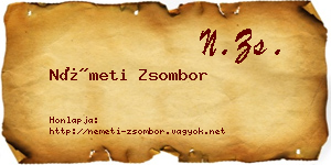 Németi Zsombor névjegykártya